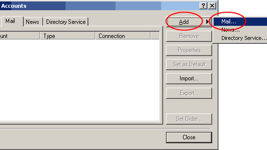 accounts add email account