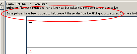 some pictures have been blocked to help prevent the sender from identifying your computer